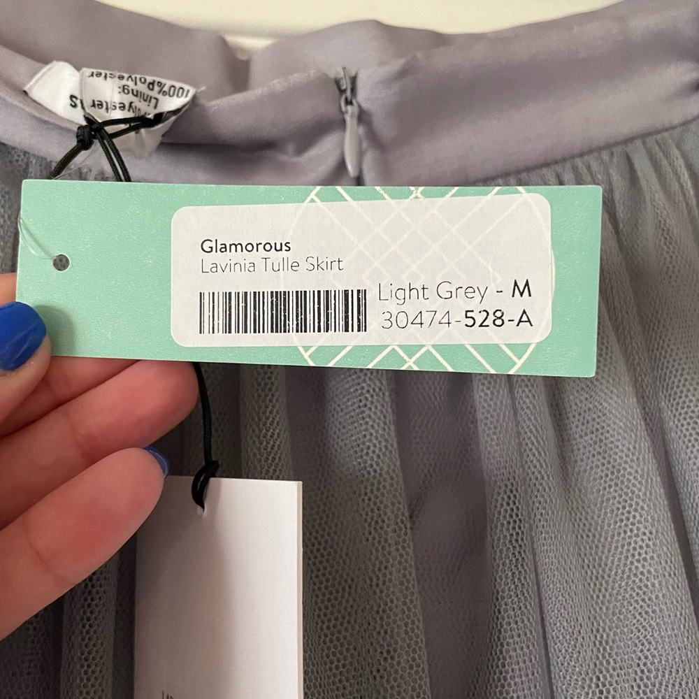 Grey tulle skirt, size medium